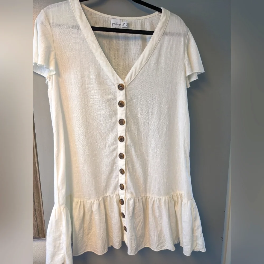 Princess Polly Linen Babydoll Dress - Picture 2 of 8